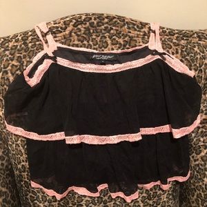 Vintage Betsey Johnson Ruffle Crop Top